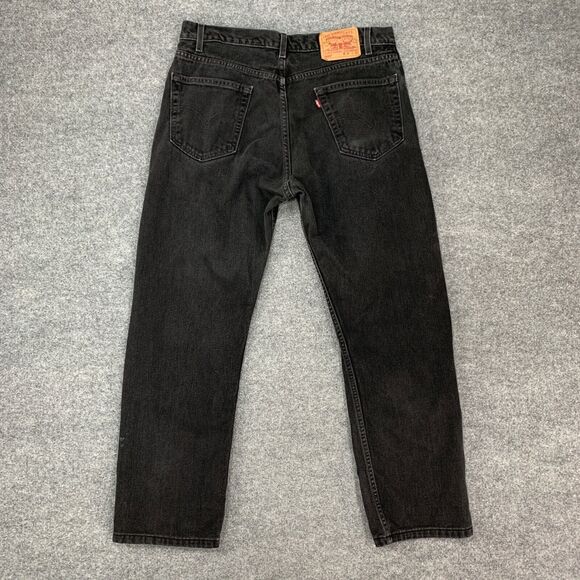 Vintage Levis 505 Jeans Mens 36 Black Denim Regular Straight Cotton Y2K 2002 - Picture 9 of 13